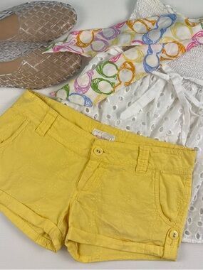 Vintage Y2K Xhilaration Floral Embroidery Low Rise Micro Hot Shorts